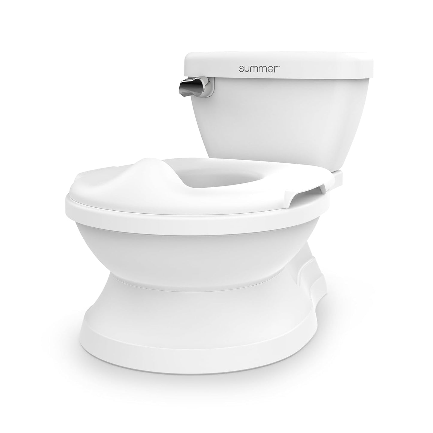 Summer Infant by Ingenuity My Size Potty Pro in White, Toddler Potty Training Toilet, Lifelike Flushing Sound, for Ages 18 Months+, Up to 50 Pounds