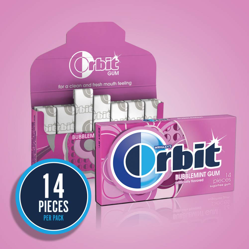 ORBIT Spearmint Sugar Free Back to School Chewing Gum, 3 Ct Packs