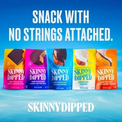 SkinnyDipped Snack Attack Minis Almond Variety Pack, Healthy Snack, Plant Protein, Gluten Free, 0.46 oz Mini Bags, Pack of 25