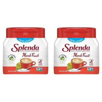 SPLENDA Monk Fruit Zero Calorie Plant Based Granulated Sweetener Jar, 19 oz