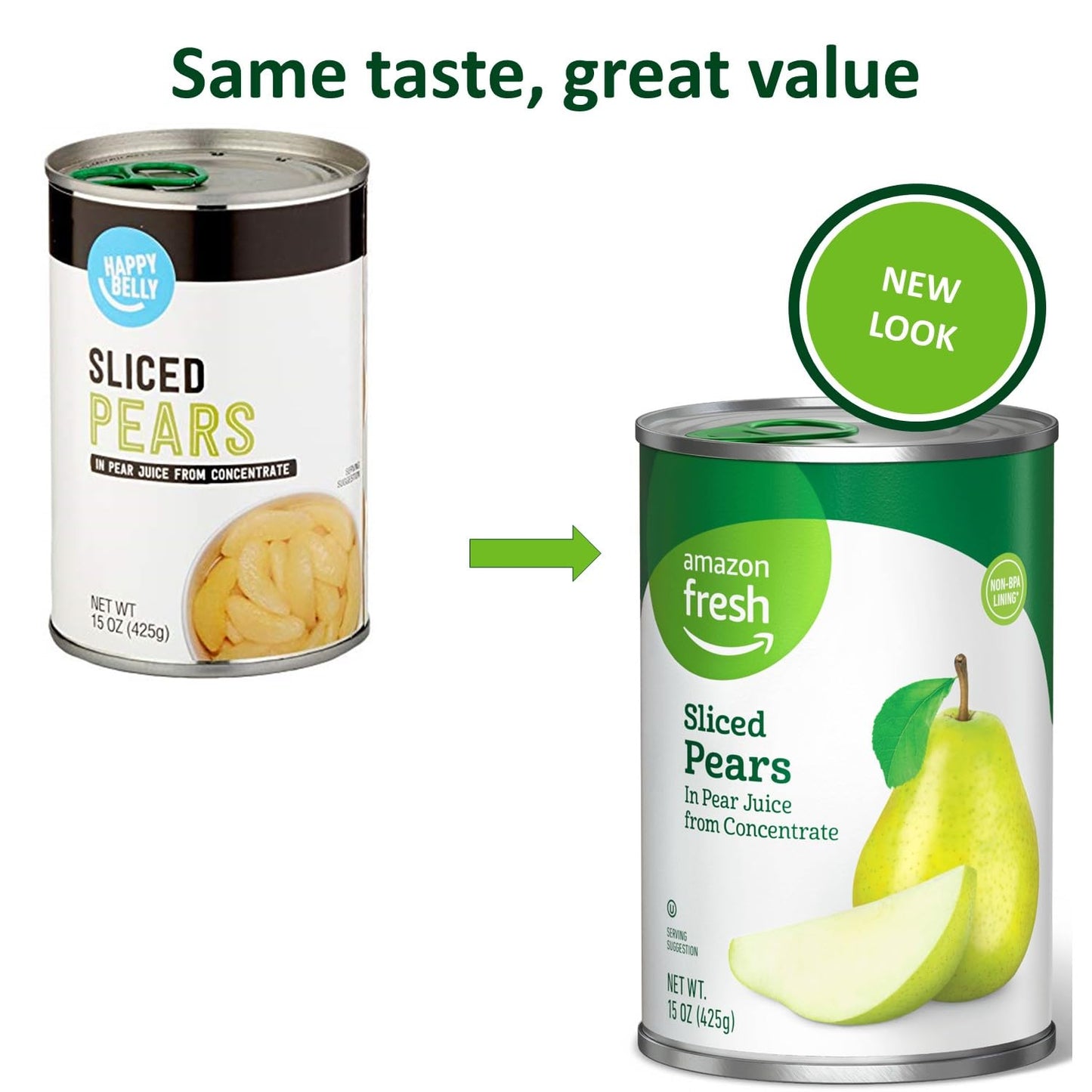 Sliced Pears in Pear Juice from Concentrate, 15 Oz