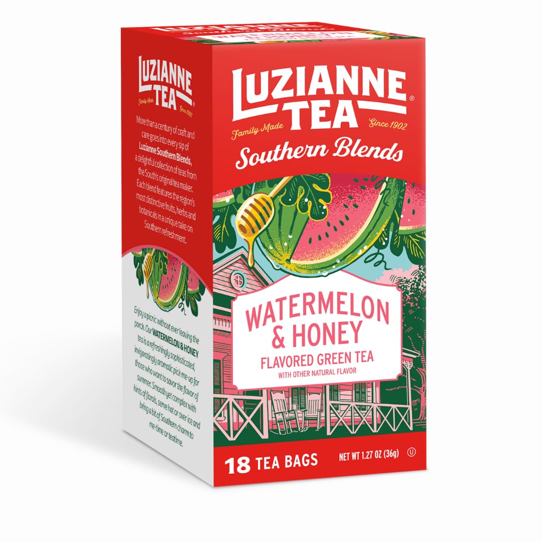 Luzianne Decaffeinated Iced Tea Bags, Family Size, 24ct Box (Pack of 6)