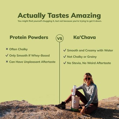 Ka’Chava All-In-One Nutrition Shake Blend, Chocolate, 85+ Superfoods, Nutrients & Plant-Based Ingredients, 26g Vitamins and Minerals, 25g Plant-Based Protein, 2lb