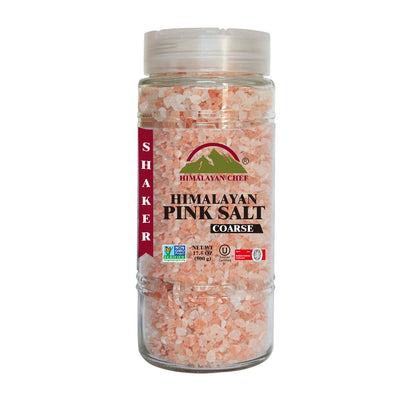 Himalayan Chef Pink Himalayan Salt Coarse Grain, Plastic Jar - 5 lbs. For Refill Grinders