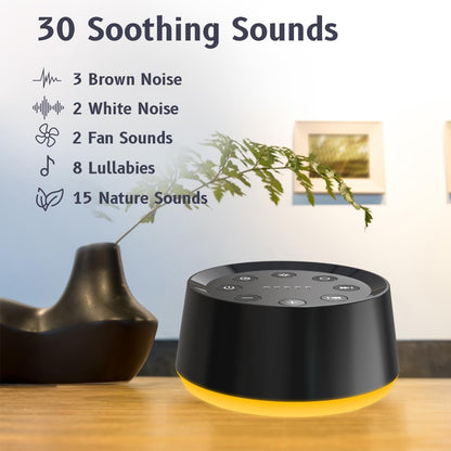 Brown Noise Sound Machine with 30 Soothing Sounds 12 Colors Night Light White Noise Machine for Adults Baby Kids Sleep Machines Memory Function 36 Volume Levels 5 Timers for Home Office Travel