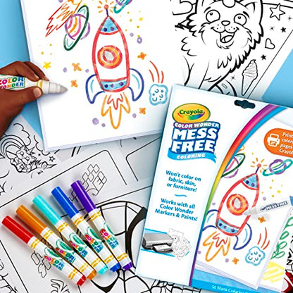 Crayola Color Wonder Mess Free Coloring, Blank Coloring Pages, 50 Count, Printable Page Refill Set