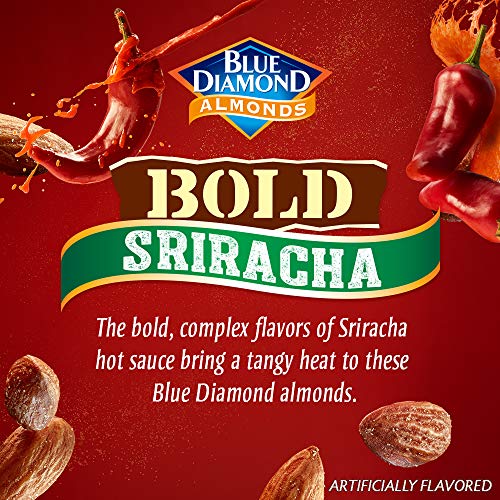 Blue Diamond Almonds Sriracha Flavored Snack Nuts, 6 Oz Resealable Can (Pack of 1)