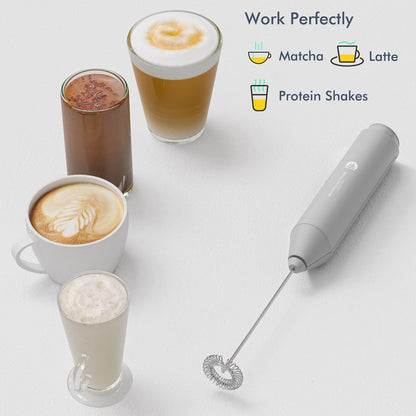 Powerful Milk Frother Handheld Foam Maker, Mini Whisk Drink Mixer for Coffee, Cappuccino, Latte, Matcha, Hot Chocolate, No Stand, Galaxy