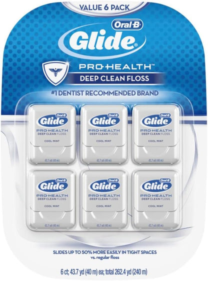 GLIDE Oral-B Pro-Health Mint Deep Clean Floss 6 Count