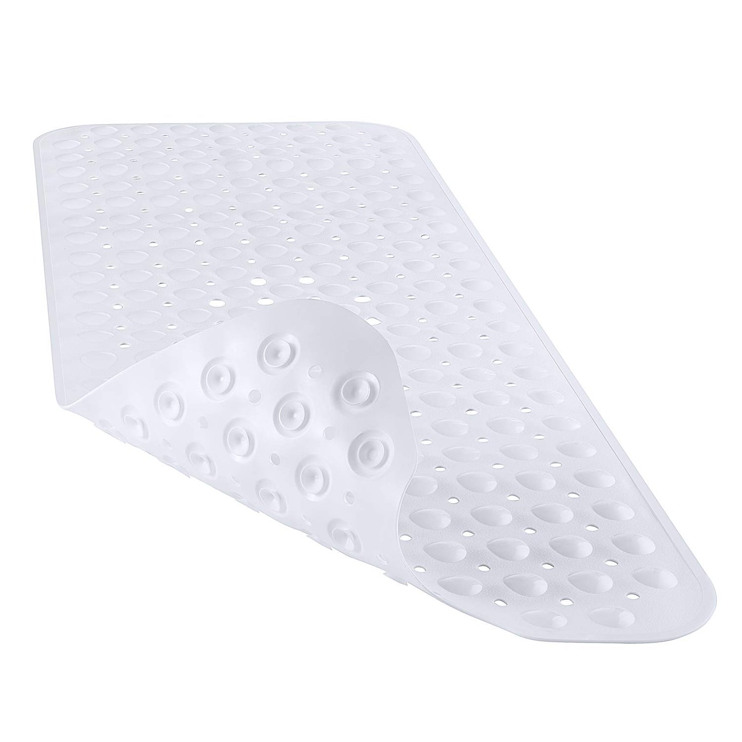 YINENN Bath Tub Shower Safety Mat 40 x 16 Inch Non-Slip and Extra Large, Bathtub Mat with Suction Cups, Machine Washable Bathroom Mats with Drain Holes, Clear