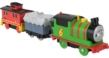 Thomas & Friends Motorized Toy Train Graffiti James Battery-Powered Engine with Tender & Cargo Car for Pretend Play Preschool Kids Ages 3+ Years