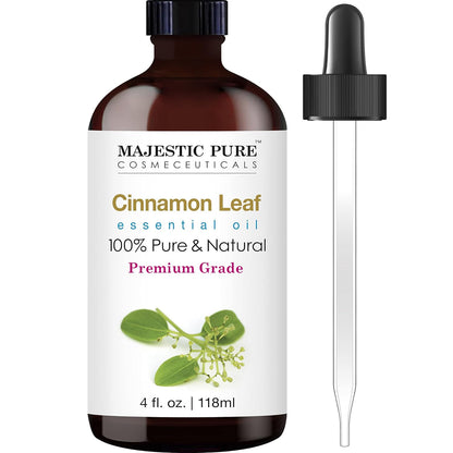 MAJESTIC PURE Basil Essential Oil, Premium Grade, Pure and Natural Premium Quality Oil, 4 Fl Oz