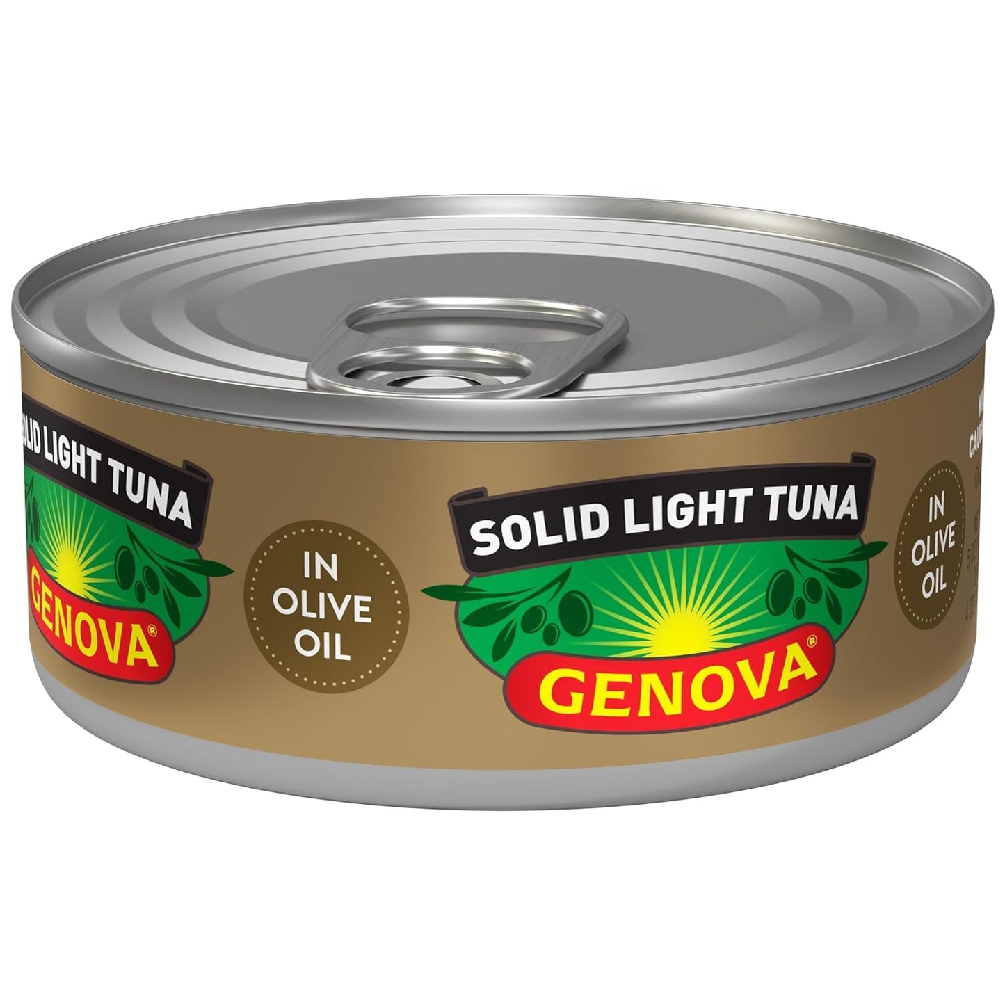 Genova Premium Yellowfin Tuna in Olive Oil, Wild Caught, Solid Light, 5 oz. Can (Pack of 8)