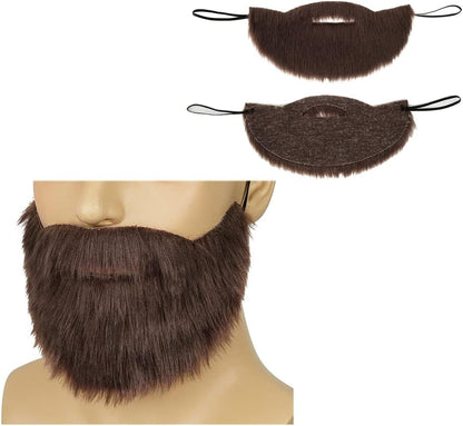 FVCENT Beard Brown Men's Beard Brown Costume Facial Supplies Disguise Male Makeup Cosplay Holiday Party Party