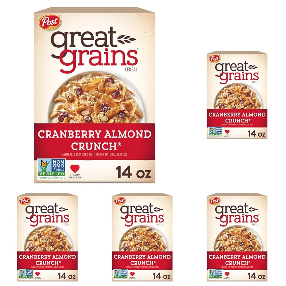 Post Great Grains Cranberry Almond Crunch Cereal, 3 pack