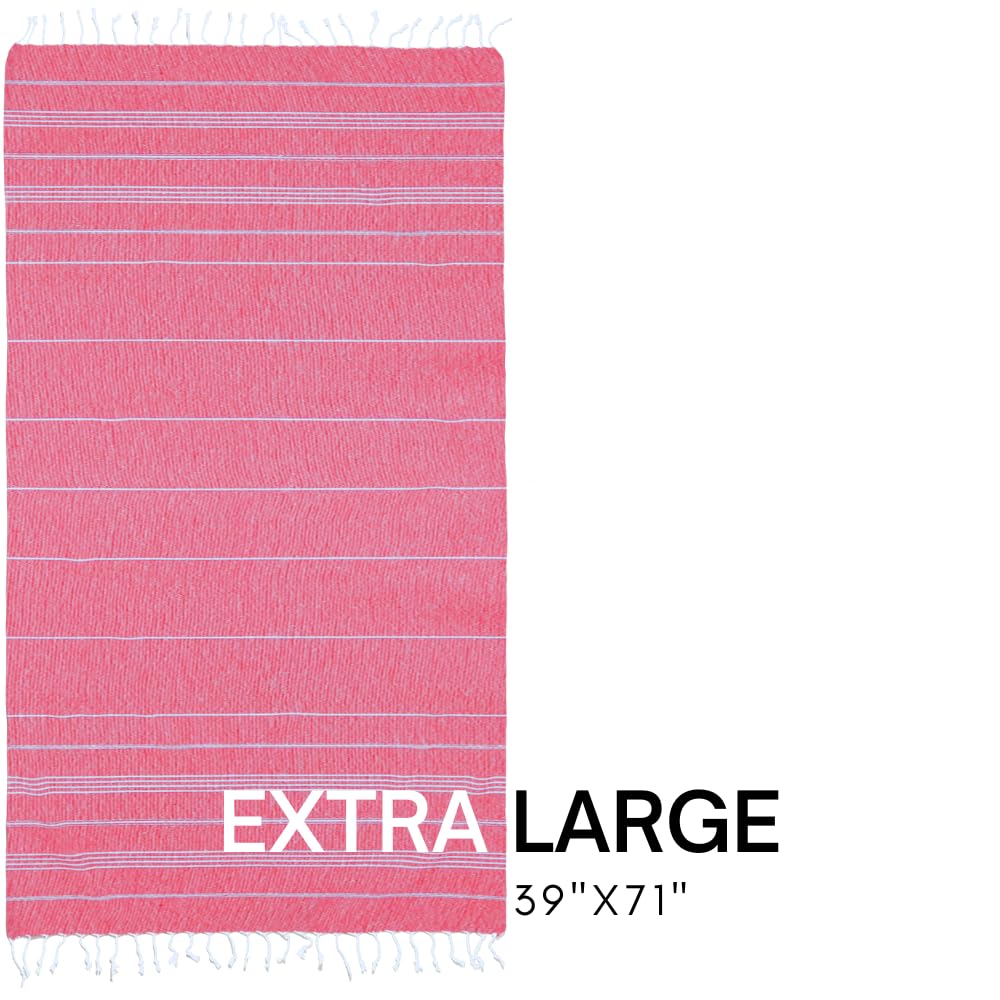 BAY LAUREL Turkish Beach Towel with Travel Bag 39 x 71 Quick Dry Sand Free Lightweight Large Oversized Towels Light