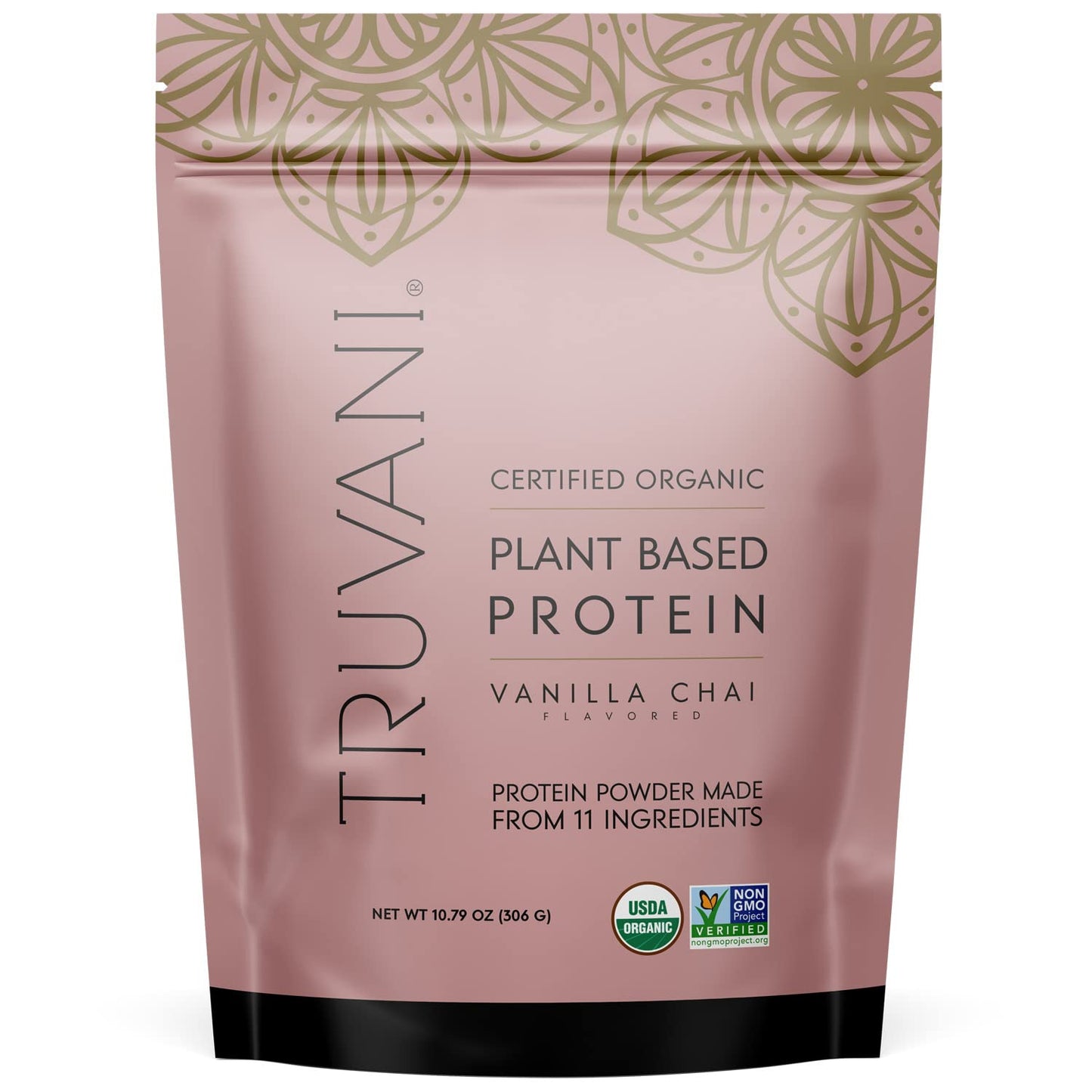 Truvani Vegan Pea Protein Powder | Banana Cinnamon | 20g Organic Plant Based Protein | 1 Serving | Keto | Gluten & Dairy Free | Low Carb | No Added Sugar