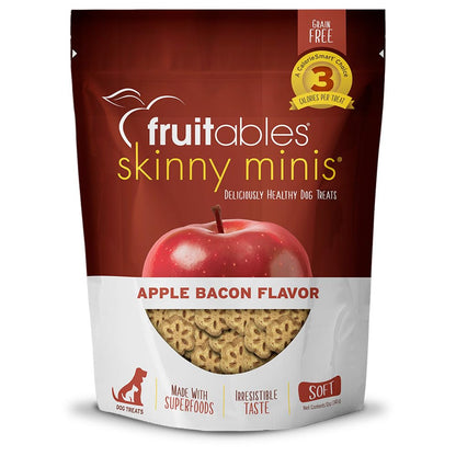 Fruitables Skinny Mini Dog Treats – Healthy Treats for Dogs – Low Calorie Training Treats – Free of Wheat, Corn and Soy – Apple Bacon – 5 Ounces