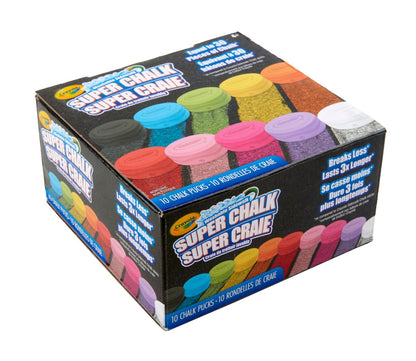 Crayola Ultimate Washable Chalk Collection (64ct), Bulk Sidewalk Chalk, Outdoor Chalk for Kids, Anti-Roll Sticks, School Supplies