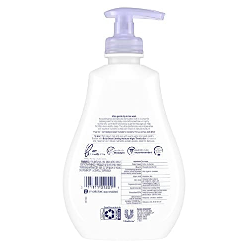 Baby Dove Sensitive Skin Care Baby Wash Calming Moisture For a Calming Bath Wash Hypoallergenic and Tear-Free, Washes Away Bacteria 13 oz