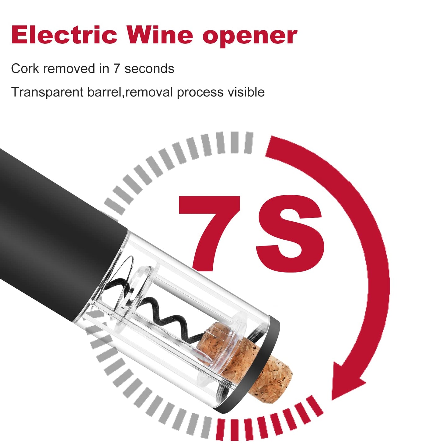 Electric Wine Opener, Wine Bottle Openers, Automatic corkscrew wine opener with Foil Cutter, Cool home kitchen gadgets, wine accessories for wine lovers, house warming gifts new home, Party Bar