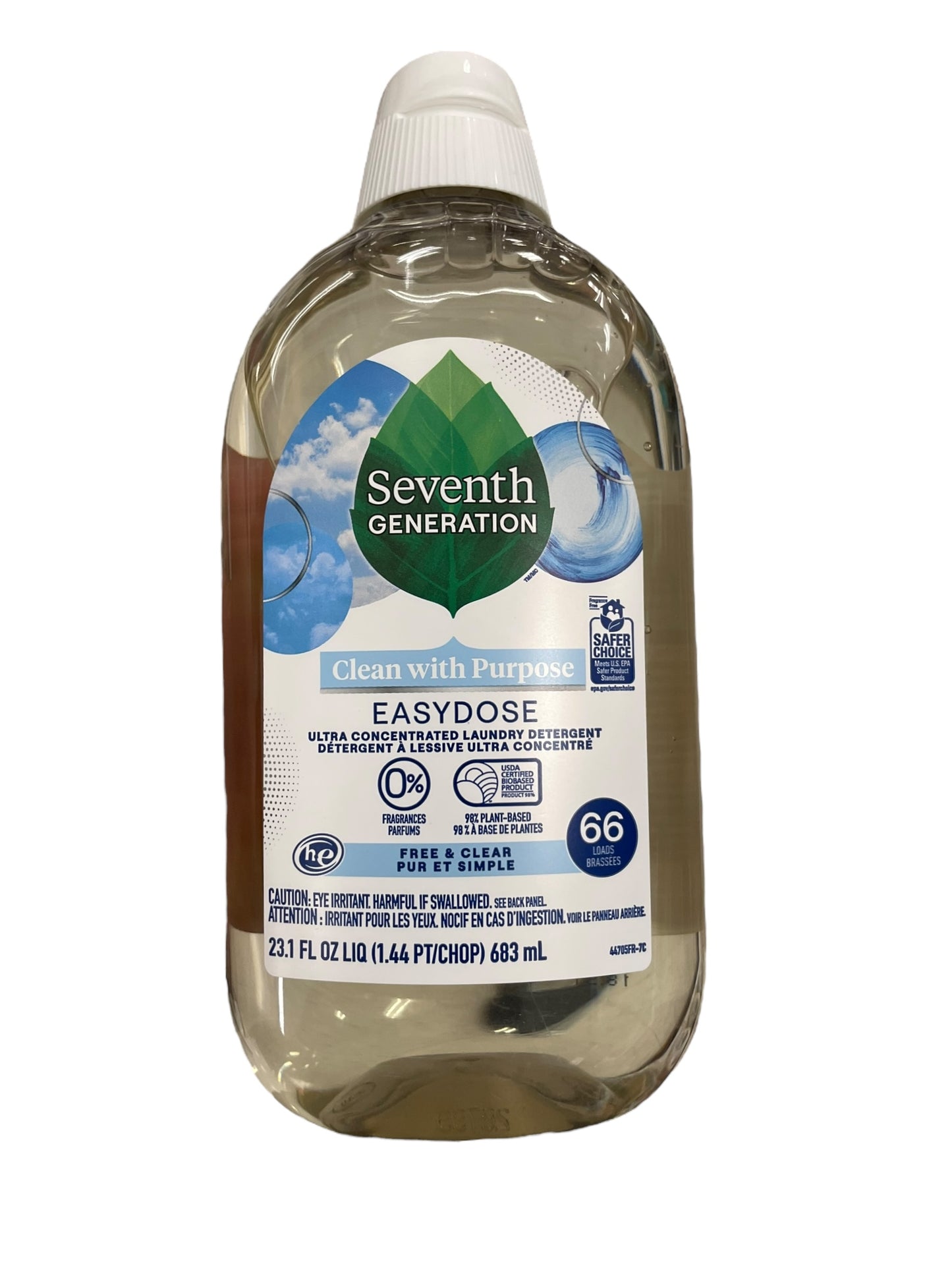 Seventh Generation, Clean with A Purpose, Free and Clear (66 Loads