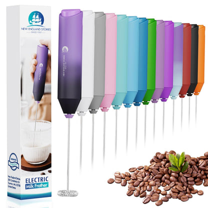 Powerful Milk Frother Handheld Foam Maker, Mini Whisk Drink Mixer for Coffee, Cappuccino, Latte, Matcha, Hot Chocolate, No Stand, Galaxy