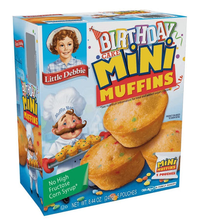 Little Debbie Chocolate Chip Mini Muffins, 5 Pouches, 8.44 OZ Box