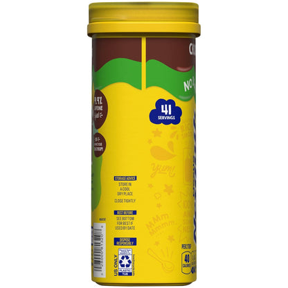 NESTLE NESQUIK No Sugar Added Chocolate Flavored Powder 16 oz. Canister