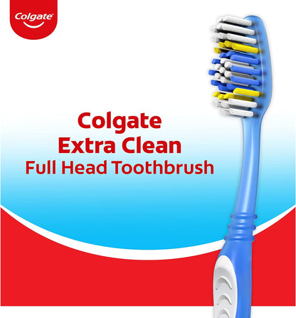 Colgate Extra Clean Toothbrush, Soft Toothbrush for Adults Packaging May Vary, 6 Count