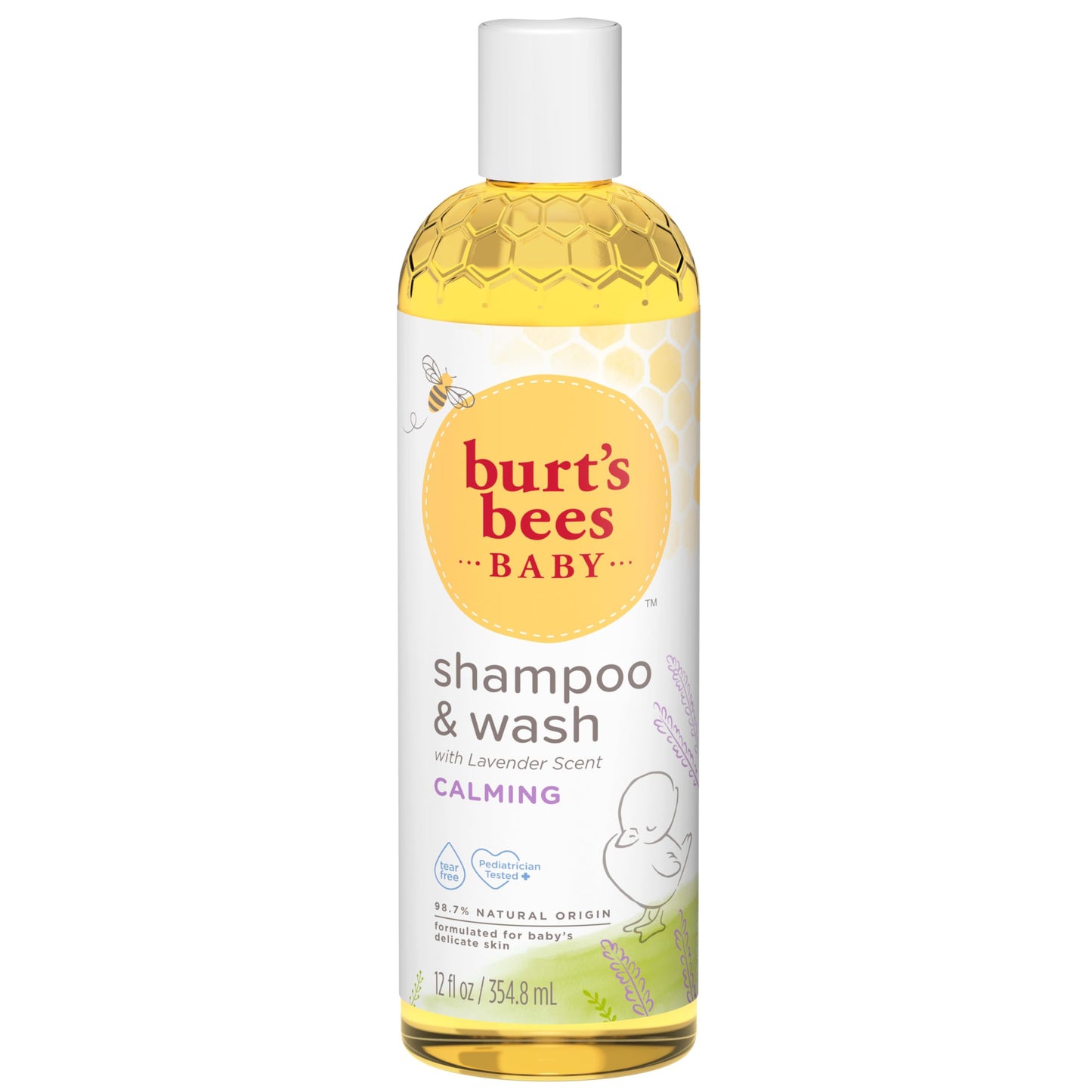 Burt's Bees Baby Shampoo and Wash, Original, Tear Free, Pediatrician Tested, 98.7% Natural Origin, 21 Fluid Ounces