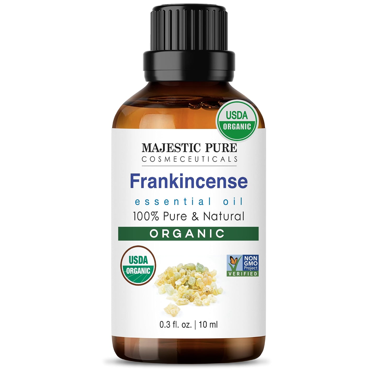 Majestic Pure Frankincense USDA Organic Essential Oil | 100% Organic and Premium Quality Oil for Skincare, Aromatherapy | 1 fl oz