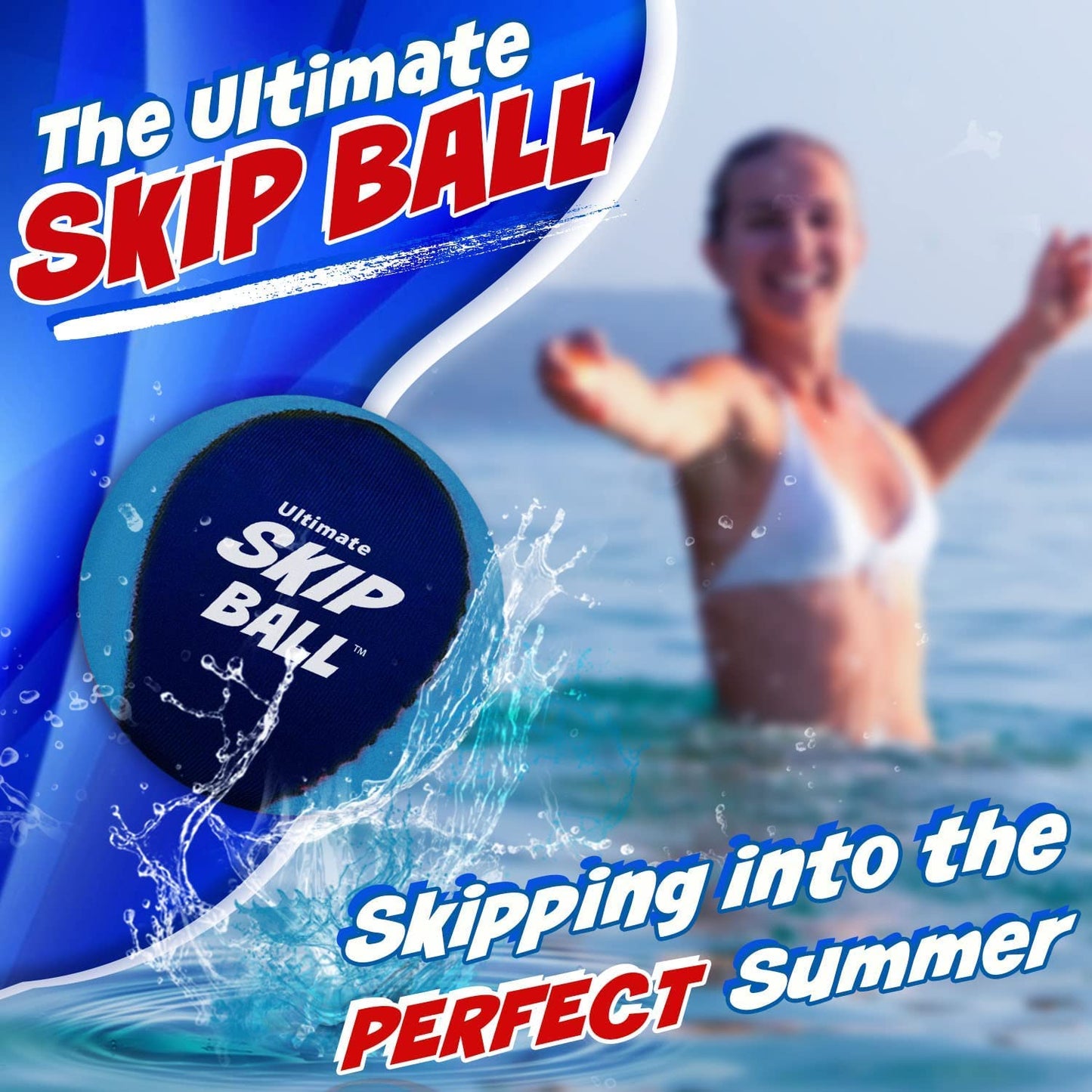 Activ Life The Ultimate Skip Ball – Water Bouncing Ball (2 Pack) Create Lasting Memories with Your Friends & Family at The Beach, Lake or Pool - Great for All Ages