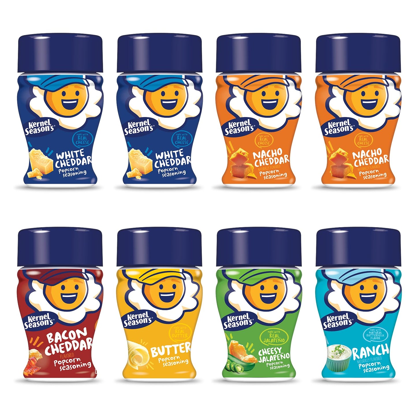 Kernel Season's Popcorn Seasoning Mini Jars Variety Pack, 0.9 Ounce (Pack of 8)