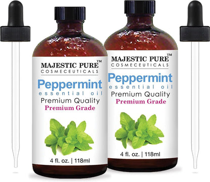 MAJESTIC PURE Basil Essential Oil, Premium Grade, Pure and Natural Premium Quality Oil, 4 Fl Oz