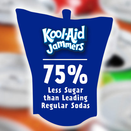 Kool-Aid Jammers Blue Raspberry Flavored Kids 0% Juice Drink (10 ct Box, 6 fl oz Pouches)