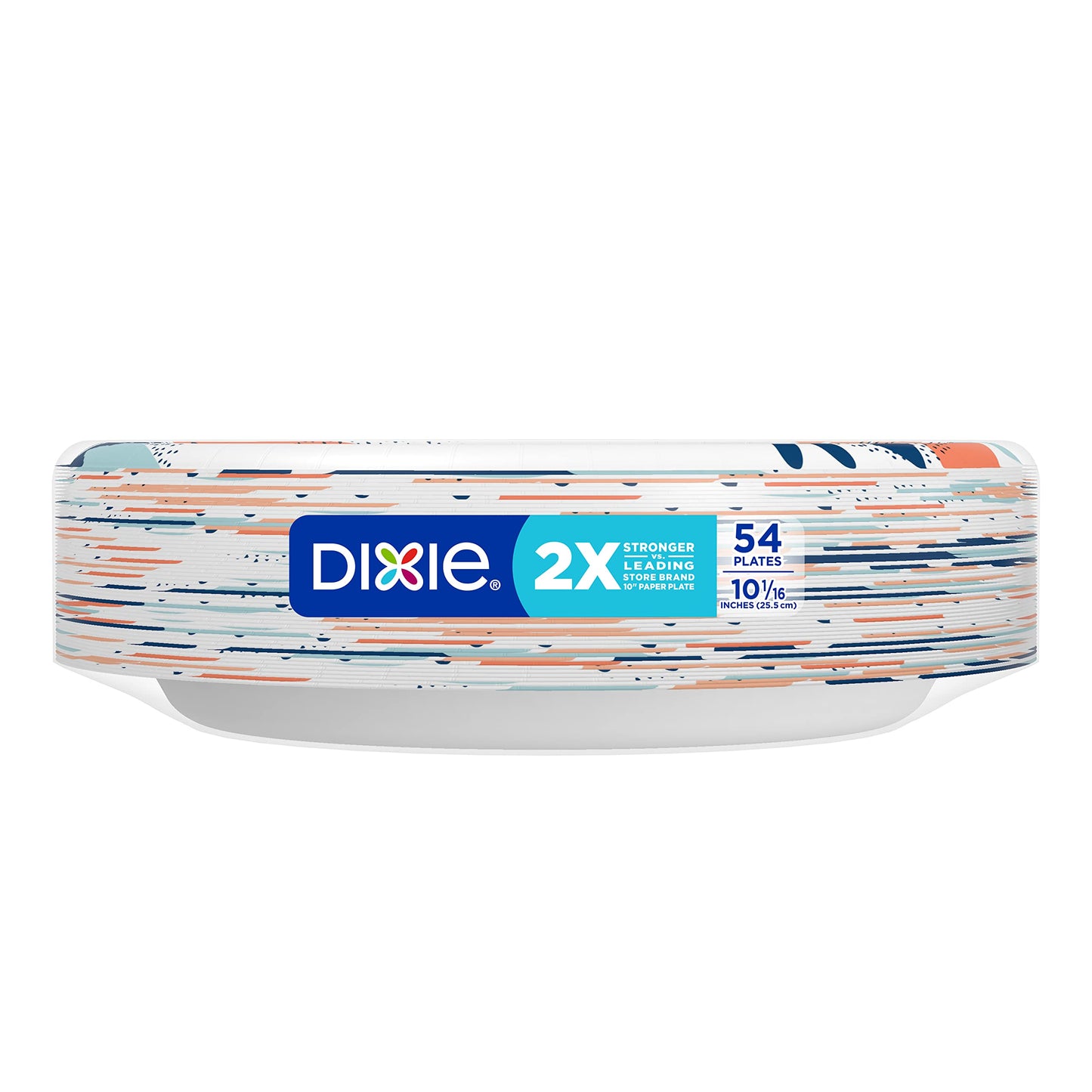 Dixie Large Paper Plates, 10 Inch, 86 Count, 2X Stronger*, Microwave-Safe, Soak-Proof, Cut Resistant, Disposable Plates For Everyday Breakfast, Lunch, & Dinner Meals