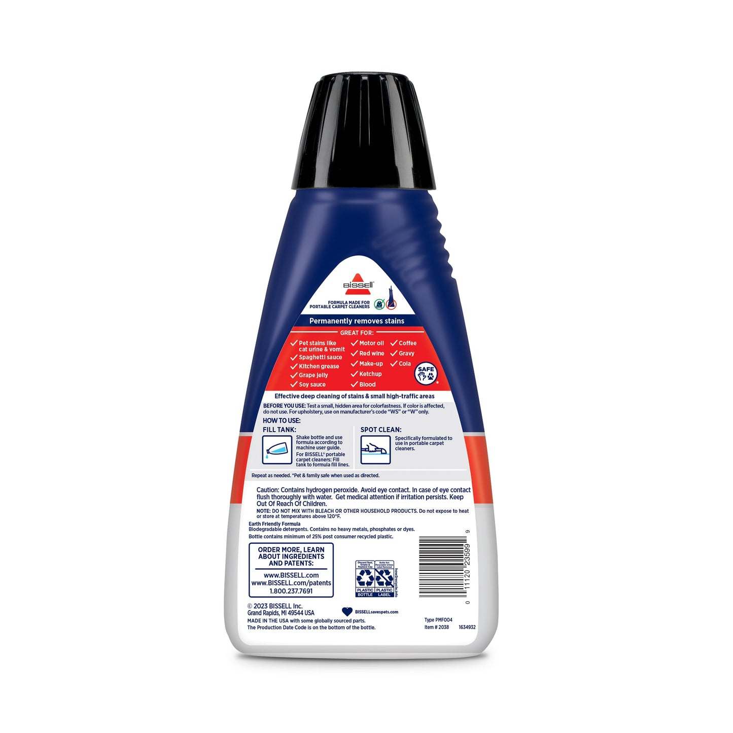 Bissell 74R7 Pet Stain & Odor Portable Machine Formula, 32-Ounce, Fl Oz