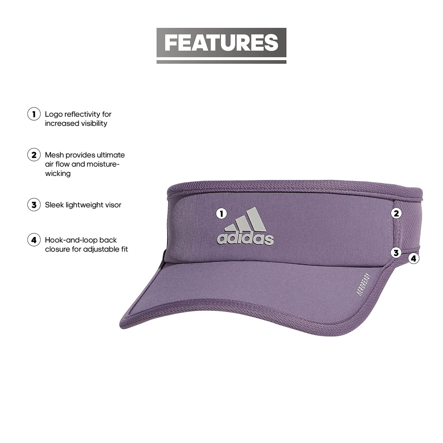 adidas Women's Superlite Sport Performance Visor for sun protection and outdoor activity