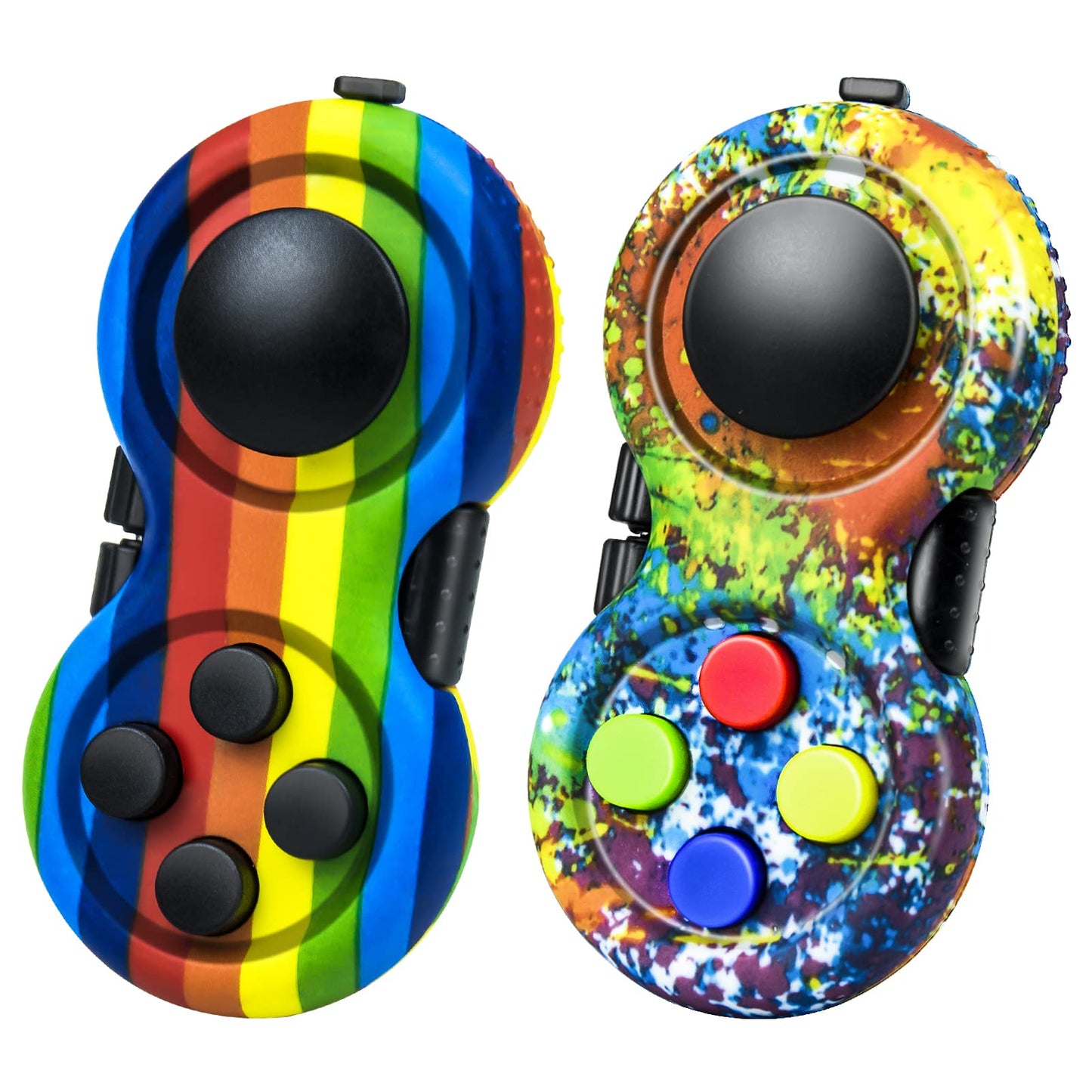 WTYCD Original Fidget Toy Game, Rubberized classical Controller Fidget Concentration Toy with 8-Fidget Functions and Lanyard - Excellent for Relieving Stress and Anxiety