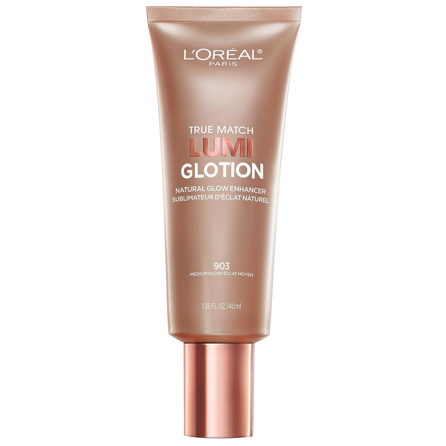 L'Oreal Paris Makeup True Match Lumi Glotion, Natural Glow Enhancer, Illuminator Highlighter Skin Tint, for an All Day Radiant Glow, Medium, 1.35 Ounces