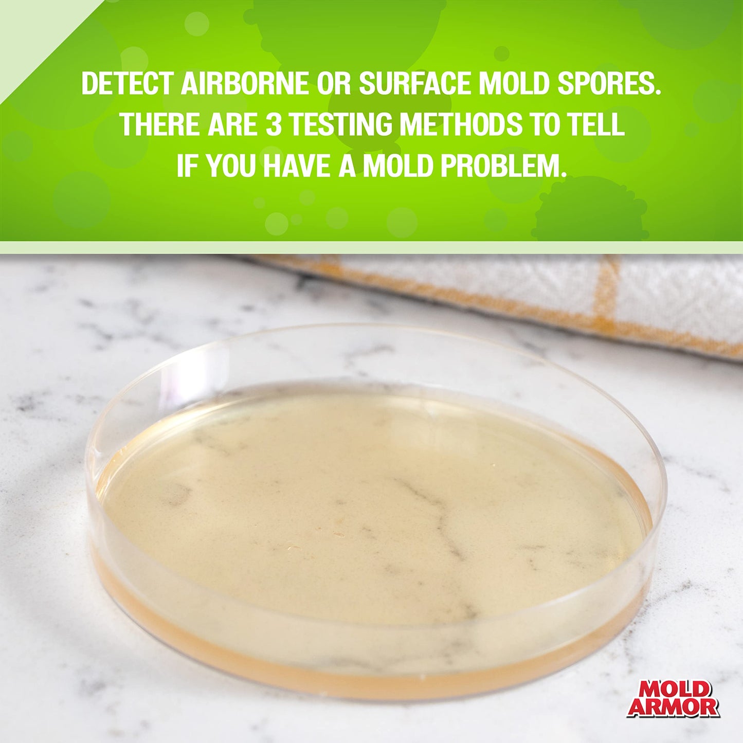 Mold Armor Do It Yourself Mold Test Kit, Test Surface Mold, Air Quality, and HVAC, Safe and Easy to Use, DIY at Home Mold Kit, Effective Both Indoors and Outdoors