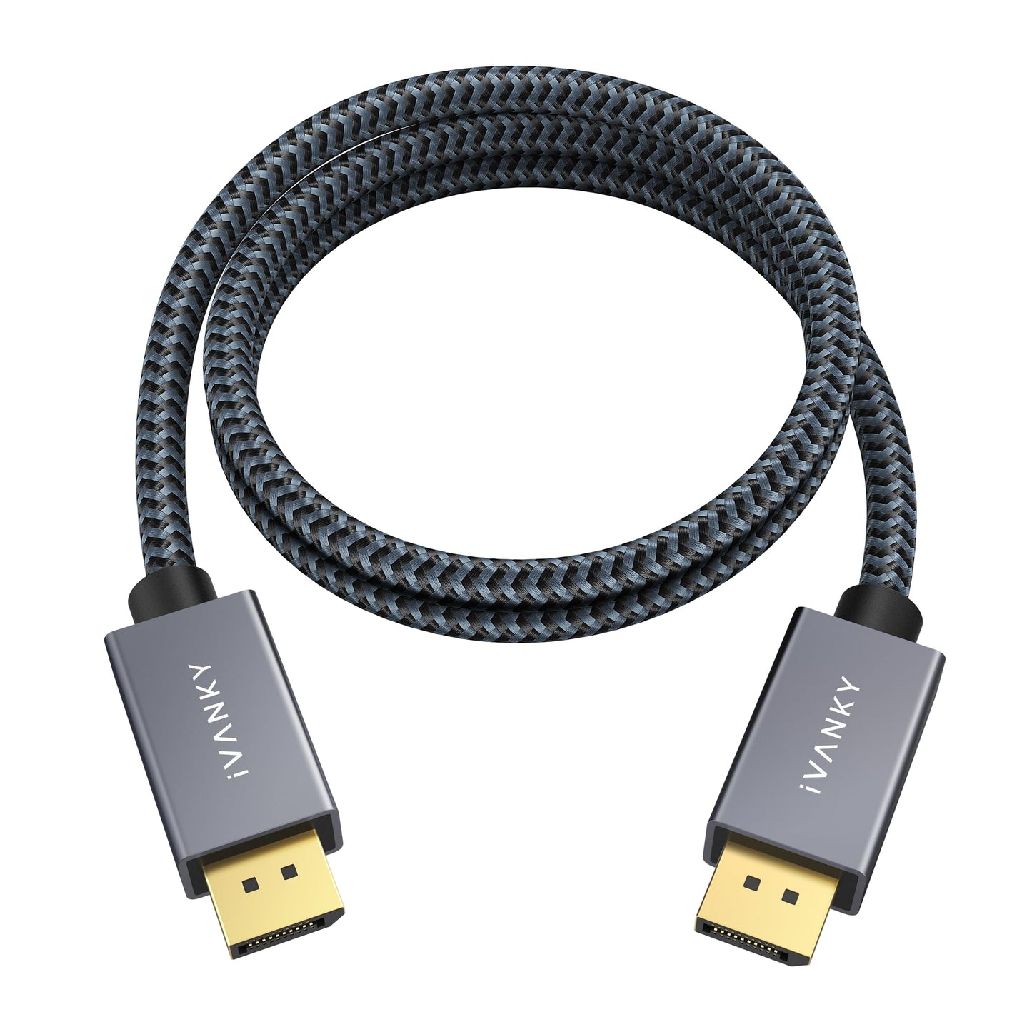 IVANKY VESA Certified DisplayPort Cable, 6.6ft DP Cable 1.2,[4K@60Hz, 2K@165Hz, 2K@144Hz], Gold-Plated Braided High Speed Display Port Cable 144Hz, for Gaming Monitor, Graphics Card, TV, PC, Laptop