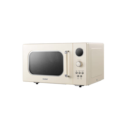 COMFEE' EM720CPL-PM Countertop Microwave Oven with Sound On/Off, ECO Mode and Easy One-Touch Buttons, 0.7 Cu Ft/700W, Pearl White