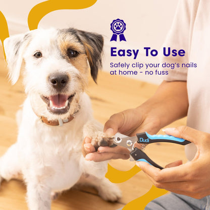 Dudi Pet Dog Nail Clipper - Clippers for Nails with Safety Guard - Claw Trimmers for Cat Dogs and Puppy - for Small Medium and Large Breeds - Extra Small - Blue/Black