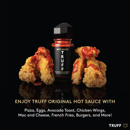 TRUFF Original Black Truffle Hot Sauce, Gourmet Hot Sauce with Ripe Chili Peppers, Black Truffle Oil, Agave Nectar, Unique Flavor Experience in a Bottle, 6 oz.