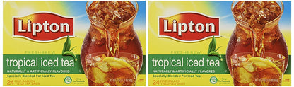 Lipton Unsweetened Iced Tea Bags, Family Size Tea Bags, 144 Total Tea Bags (24ct - Pack of 6)