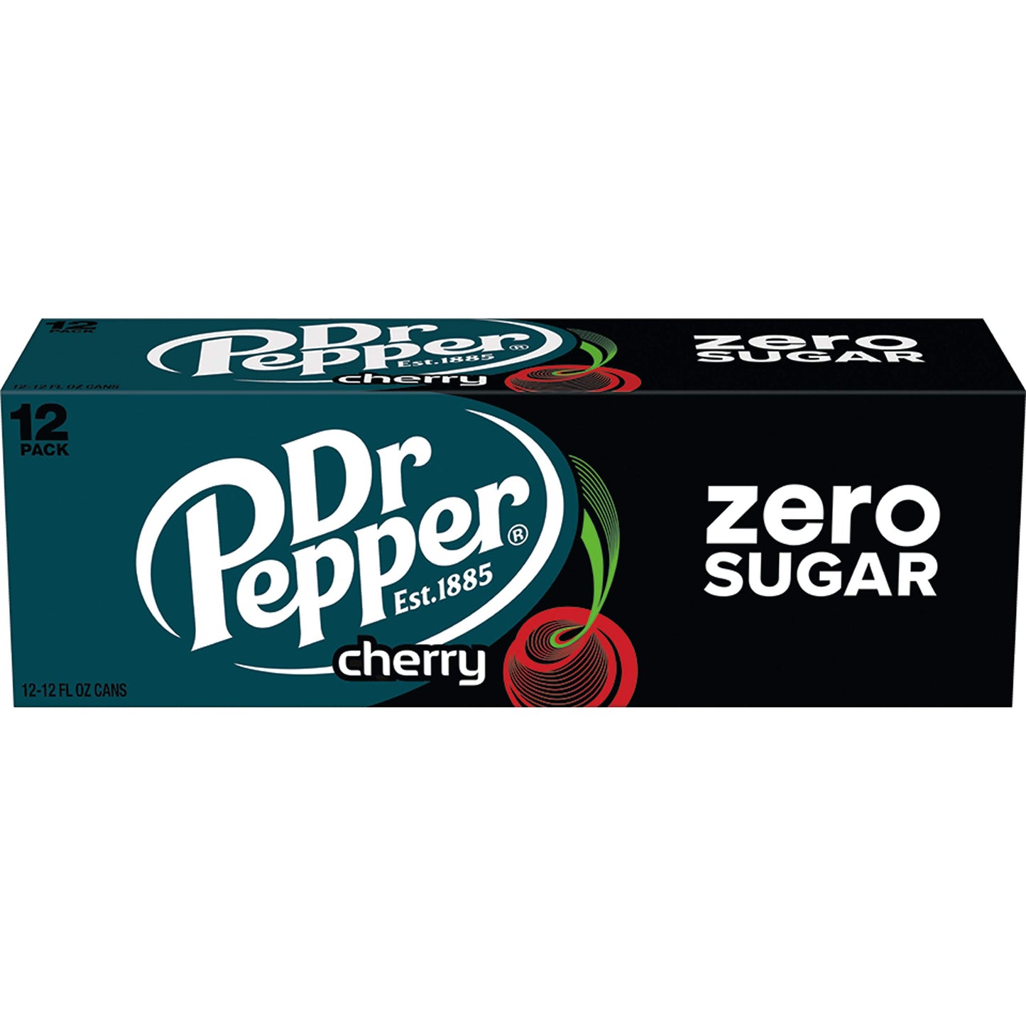 Dr Pepper Zero Strawberries and Cream Soda, 12 fl oz cans, 12 Pack