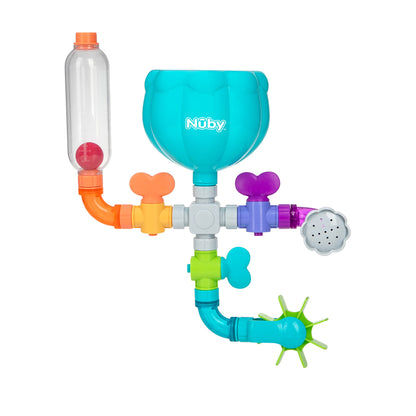 Nuby Wacky Waterworks Pipes Bath Toy with Interactive Features for Cognitive Development