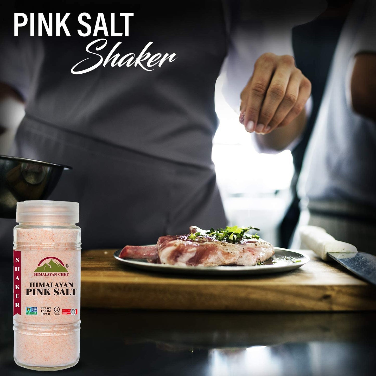 Himalayan Chef Pink Himalayan Salt, Fine Grain - 1 lbs (1 Pound Bag)